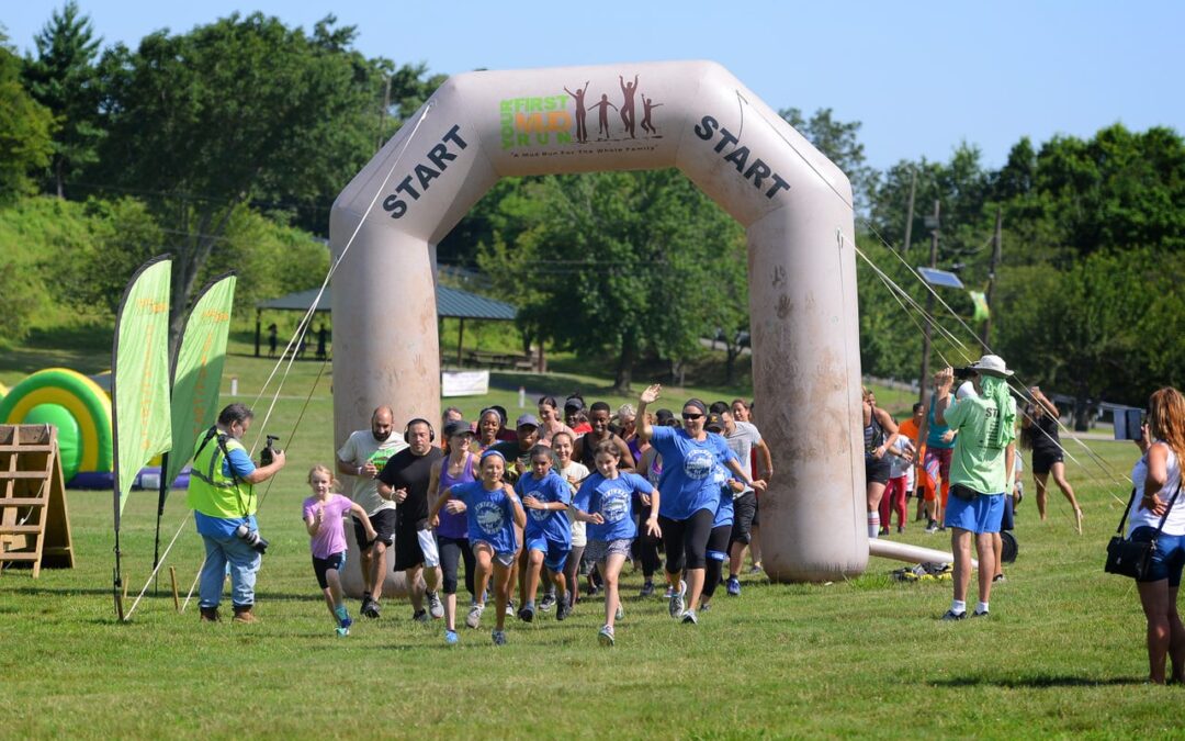 Kids and Adults in the MUD RUN IN GARRET MOUNTAIN