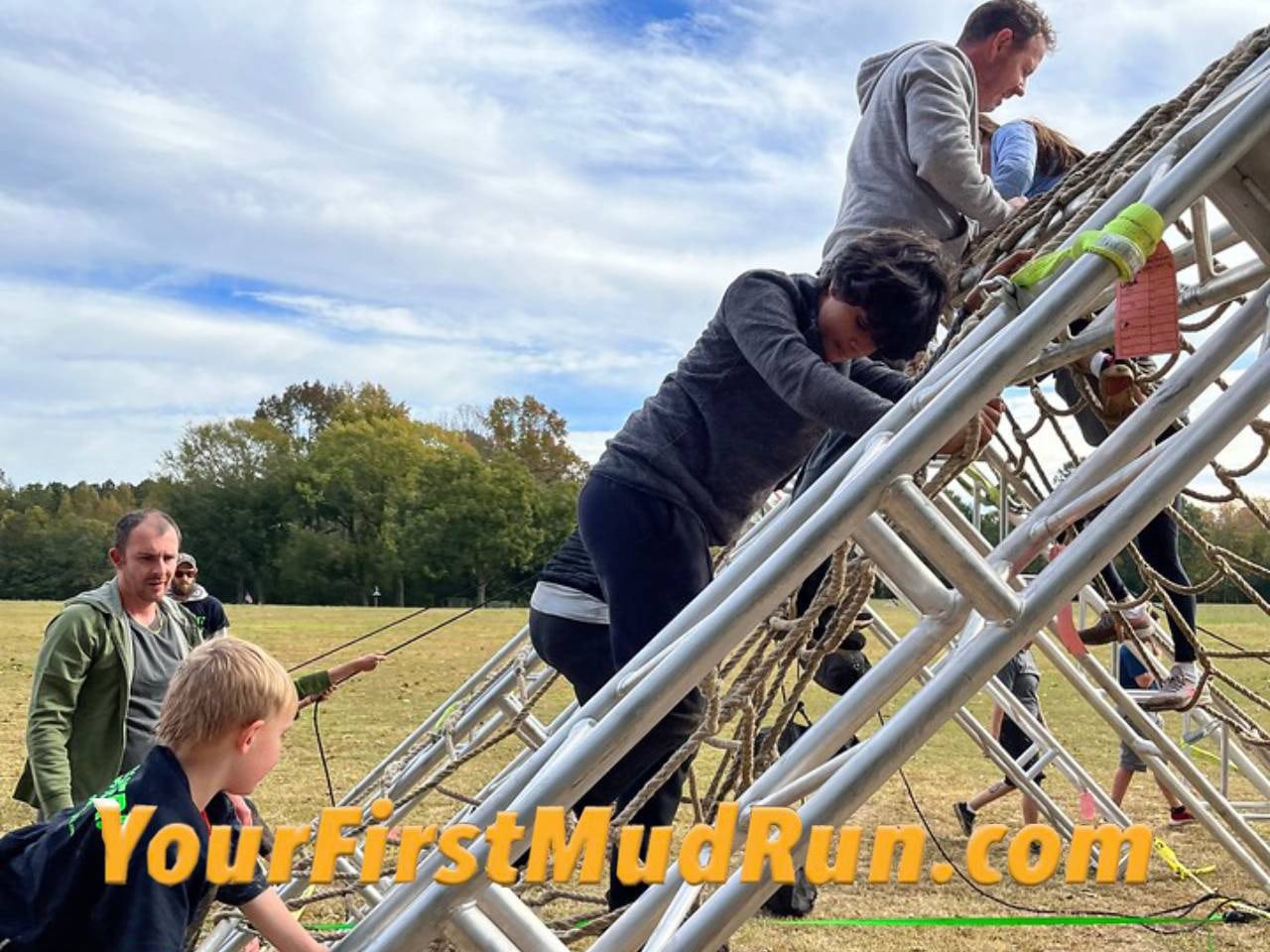 Mud run activity in Lake Benson Park